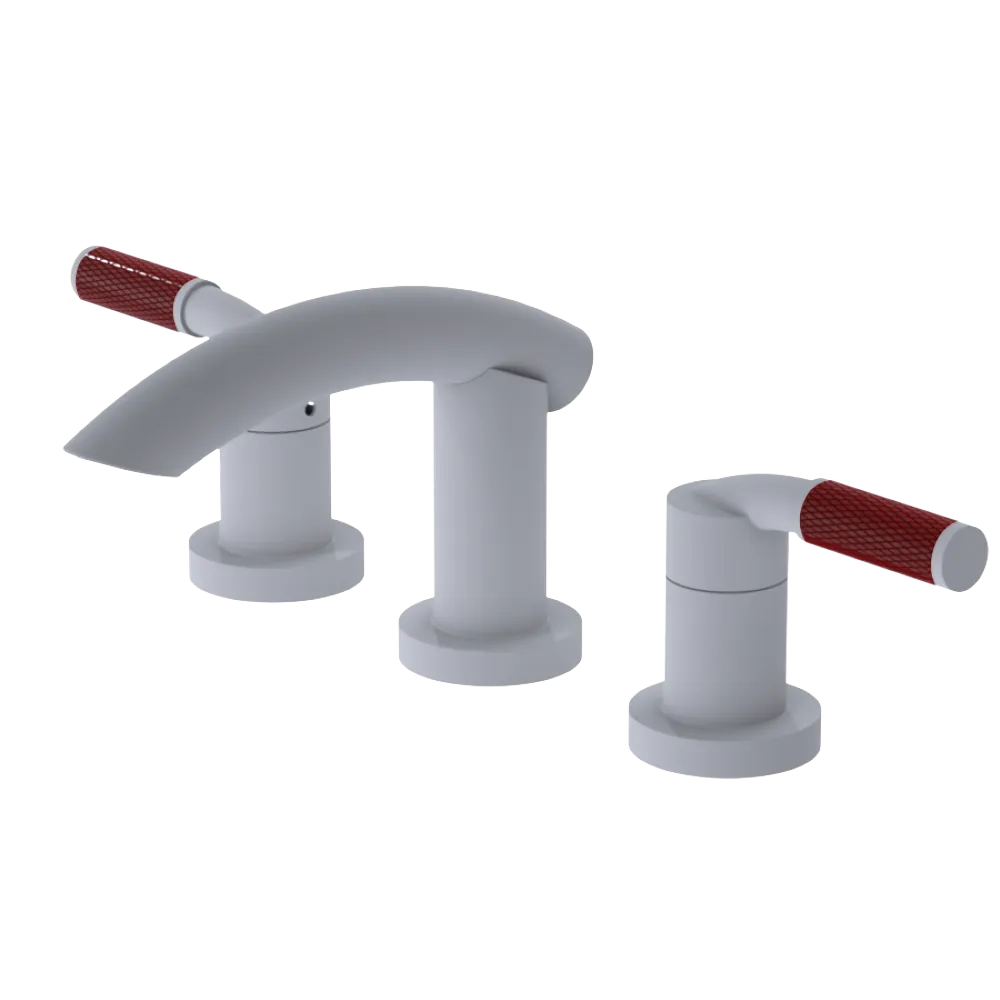 Rubinet Widespread Lav. Set. (less drain) Matt White