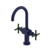 Rubinet Single Hole Dual Handle Lav. Set with LaSalle Spout (less drain) Midnight Blue