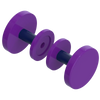 Rubinet Shower Door Knob (set) Purple Haze
