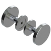 Rubinet Shower Door Knob (set) Satin Nickel