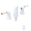 Rubinet Bidet Fitting with Spray, Diverter, and Vacuum Breaker (less drain) Matt White