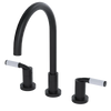 Rubinet Widespread Kitchen Set Matt Black