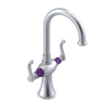 Rubinet Single Hole Dual Handle Lav. Set. (less drain) Satin Chrome