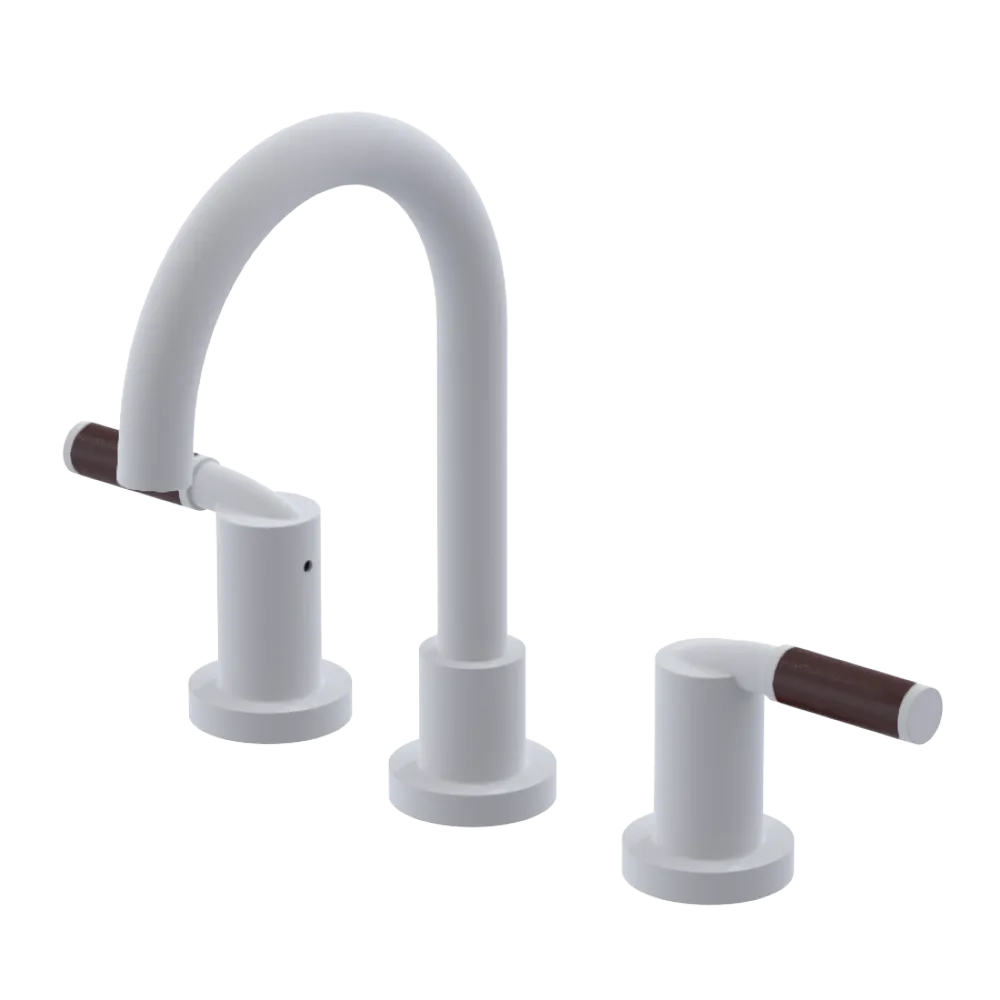 Rubinet Widespread Lav set (less drain) Matt White