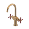 Rubinet Single Hole Dual Handle Lav. Set with LaSalle Spout (less drain) Satin Gold