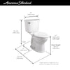 American Standard Champion PRO Two-Piece 1.6 gpf/6.0 Lpf Chair Height Elongated Toilet less Seat
