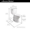 American Standard Champion PRO Two-Piece 1.6 gpf/6.0 Lpf Standard Height Elongated Toilet less Seat