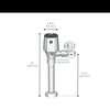 American Standard Ultima® Selectronic® Exposed Toilet Flush Valve, Diaphragm Type, Battery, 1.6 gpf/6.0 Lpf