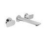 Baril Two handles wall-mounted lavatory faucet, drain not included