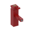 Rubinet Single Control Bidet Fitting (less drain) Maroon