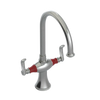 Rubinet Two Handle Single Hole Kitchen Set Satin Nickel