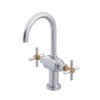Rubinet Single Hole Dual Handle Lav. Set with LaSalle Spout (less drain) Satin Chrome