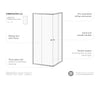 KALIA KONTACT 36" x 74" sliding shower door