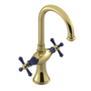 Rubinet Single Hole Dual Handle Lav. Set. (less drain) Natural Brass