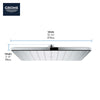 Grohe 310 Mono Shower Head, 12" - 1 Spray, 1.75 GPM (6.6 L/min)