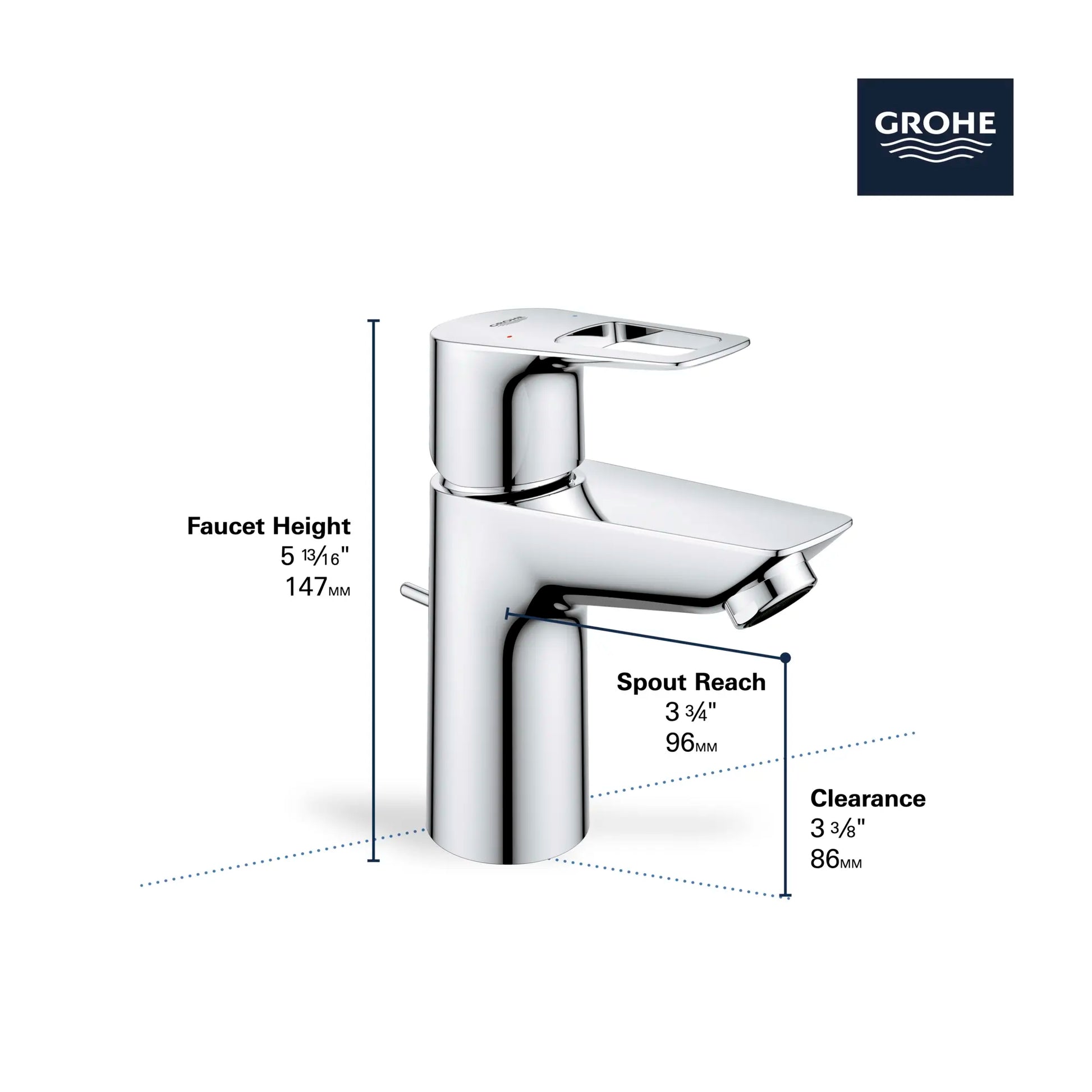 Bauloop Single Hole Single-Handle S-Size Bathroom Faucet 1.2 Gpm Less Drain - Golzar Home