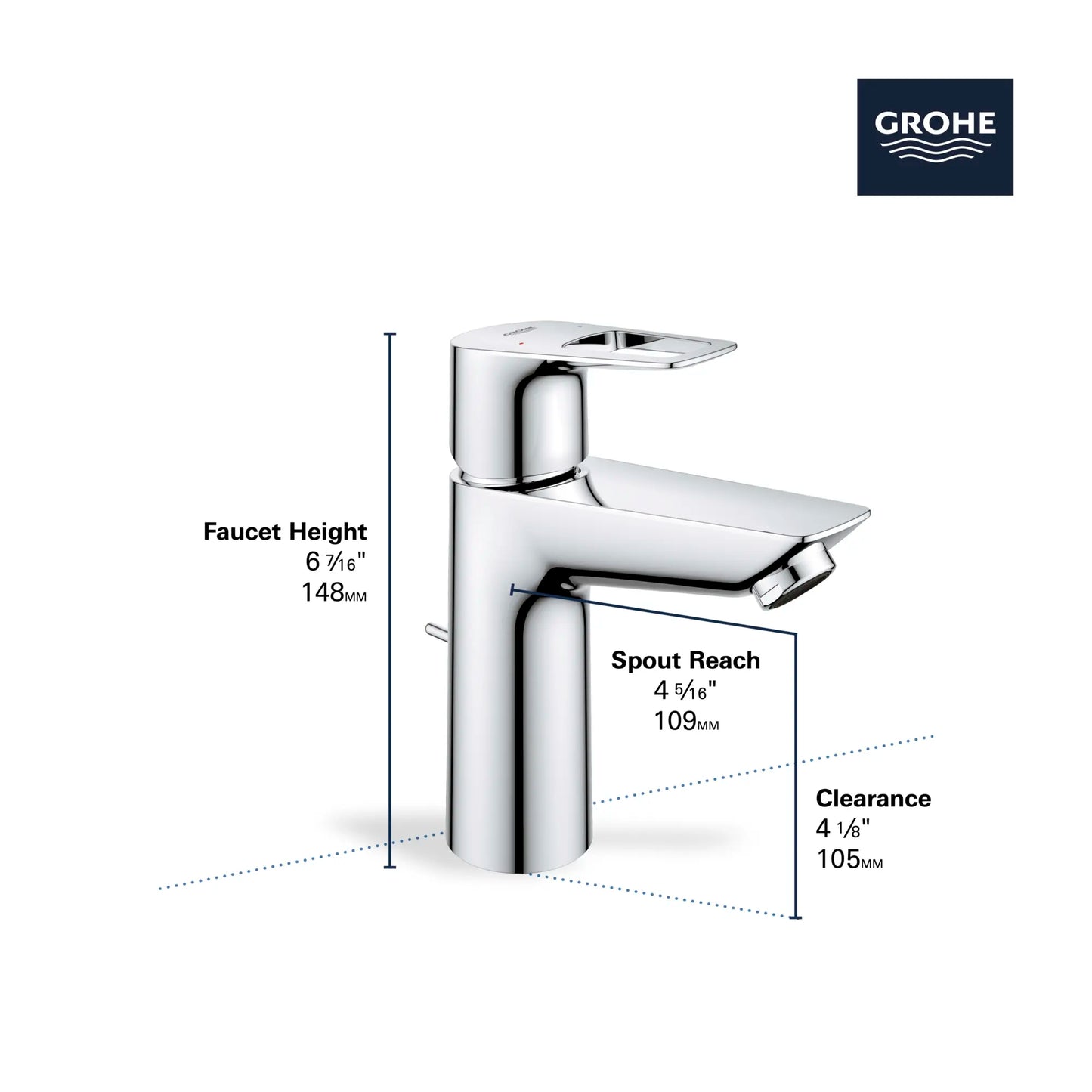 Bauloop Single Hole Single-Handle M-Size Bathroom Faucet 1.2 Gpm - Golzar Home