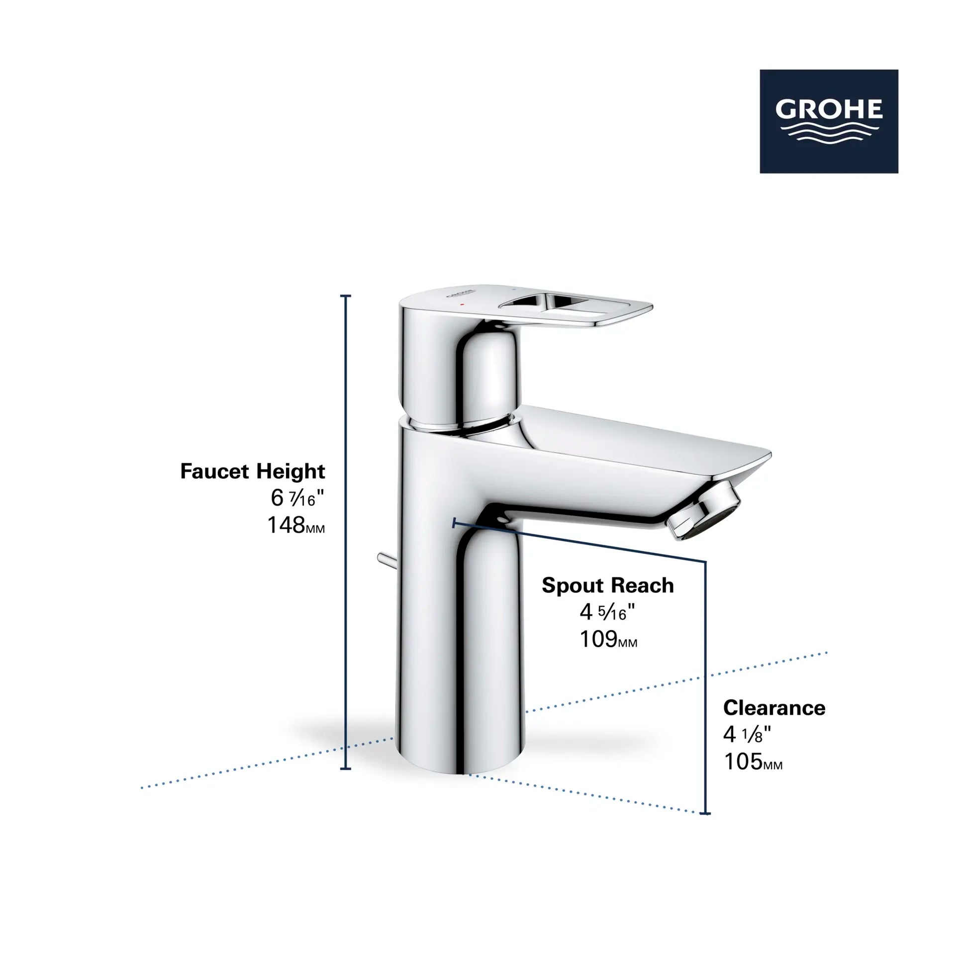 Bauloop Single Hole Single-Handle M-Size Bathroom Faucet 1.2 Gpm - Golzar Home