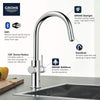 Grohe Blue Single-Handle Pull Down Kitchen Faucet Single Spray 1.75 Gpm Chilled & Sparkling Water - Golzar Home