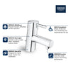 Concetto™ Single Hole Single-Handle Xs-Size Bathroom Faucet 1.2 Gpm - Golzar Home