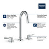 Concetto™ 8" Widespread 2-Handle L-Size Bathroom Faucet 1.2 Gpm - Golzar Home