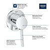 Concetto™ 3-Way Diverter Trim For Shower Head & Hand Shower - Golzar Home