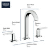 Grohe Defined 8" Widespread 2-Handle M-Size Bathroom Faucet 4.5 L/Min (1.2 Gpm)