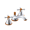 Rubinet Widespread Lav. Set. (less drain) Satin Chrome