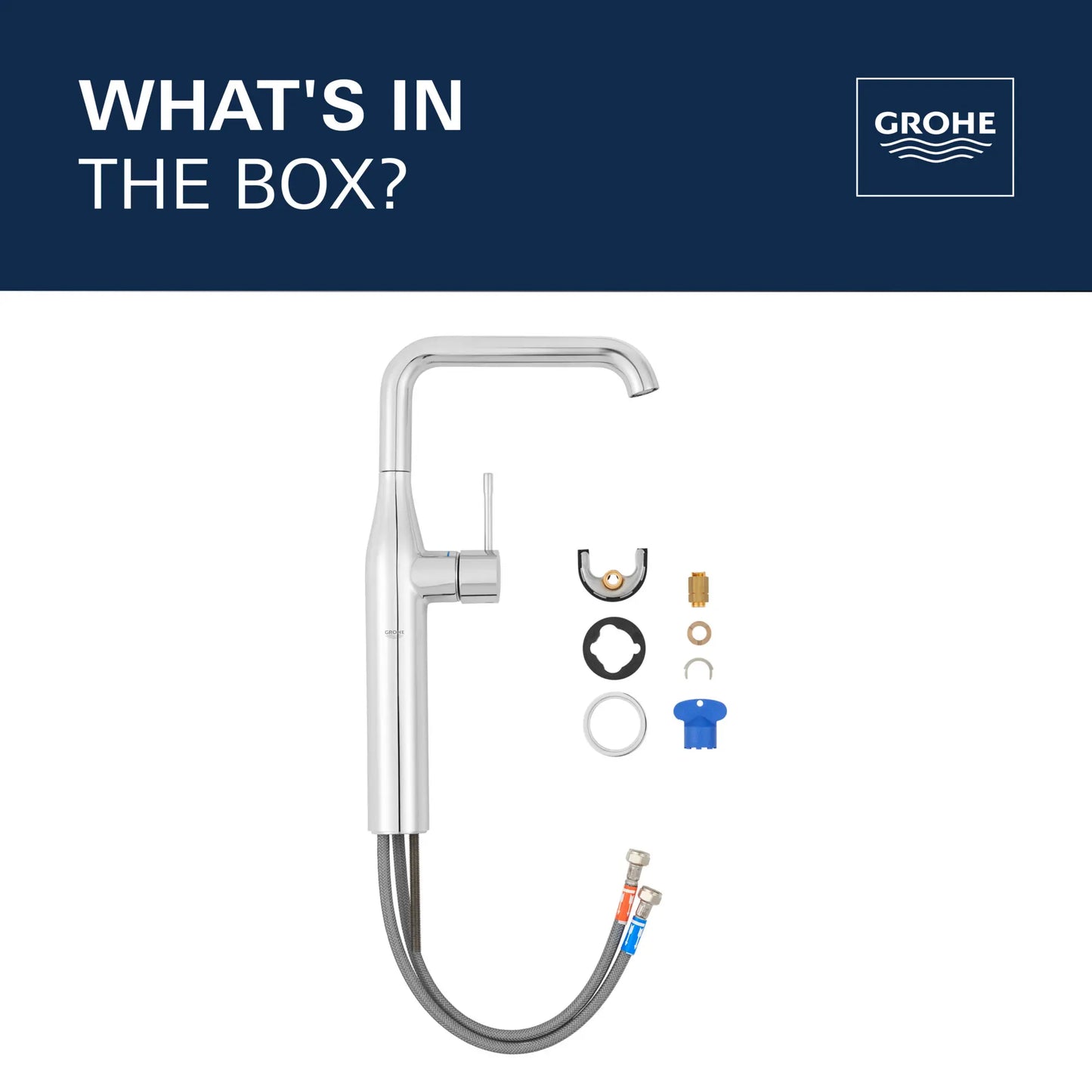 Grohe Essence New Single Hole Single-Handle Deck Mount Vessel Sink Faucet 4.5 L/Min (1.2 Gpm)