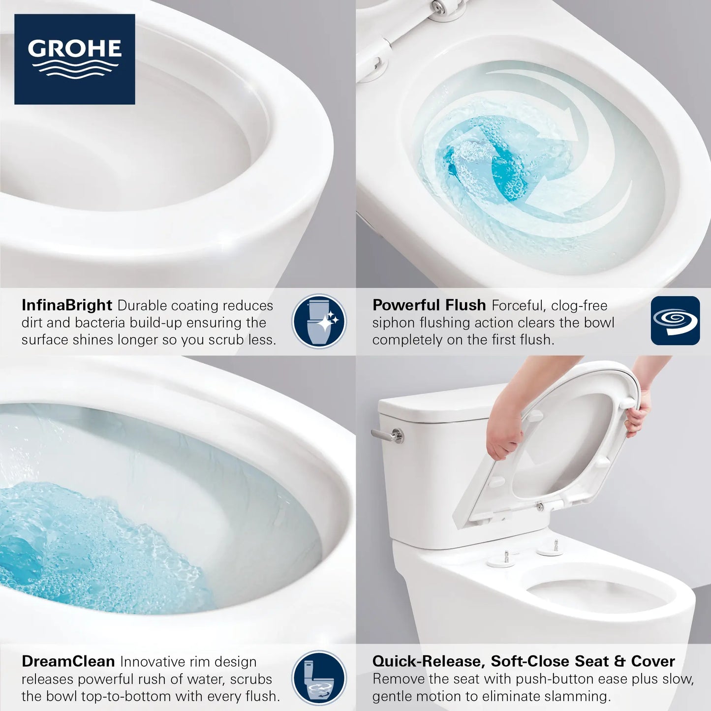 Essence Two-Piece Right Height Elongated Single Flush Toilet 1.28 Gpf