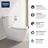 Essence Two-Piece Right Height Elongated Single Flush Toilet 1.28 Gpf - Golzar Home