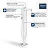 Grohe Eurocube® Single-Handle Freestanding Tub Faucet With 6.6 L/Min (1.75 Gpm) Hand Shower