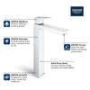Grohe Eurocube® Single Hole Single-Handle Deck Mount Vessel Sink Faucet 4.5 L/Min (1.2 Gpm)
