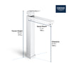 Grohe Eurocube® Single Hole Single-Handle Deck Mount Vessel Sink Faucet 4.5 L/Min (1.2 Gpm)
