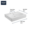 Grohe EUROCUBE® Wall Mount 24” Bathroom Sink, 3-Hole - Golzar Home