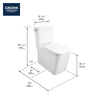 Grohe Eurocube Two-Piece Right Height Elongated Single Flush Toilet 1.28 GPF - Golzar Home