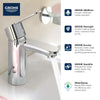 Grohe Single Hole Single-Handle S-Size Bathroom Faucet 4.5 L/min (1.2 gpm) Less Drain