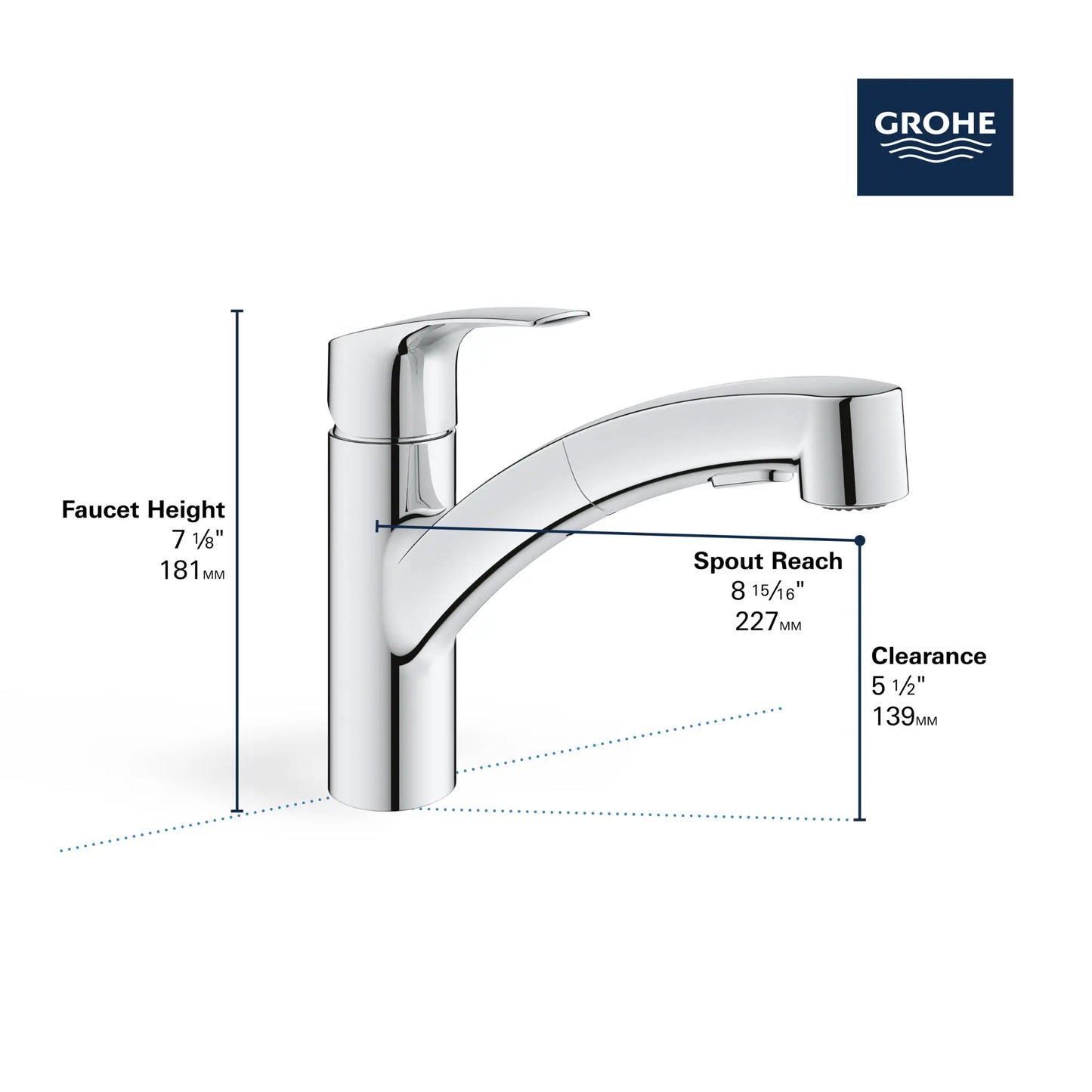 Eurosmart Single-Handle Dual Spray Pull-Out Kitchen Faucet - Golzar Home
