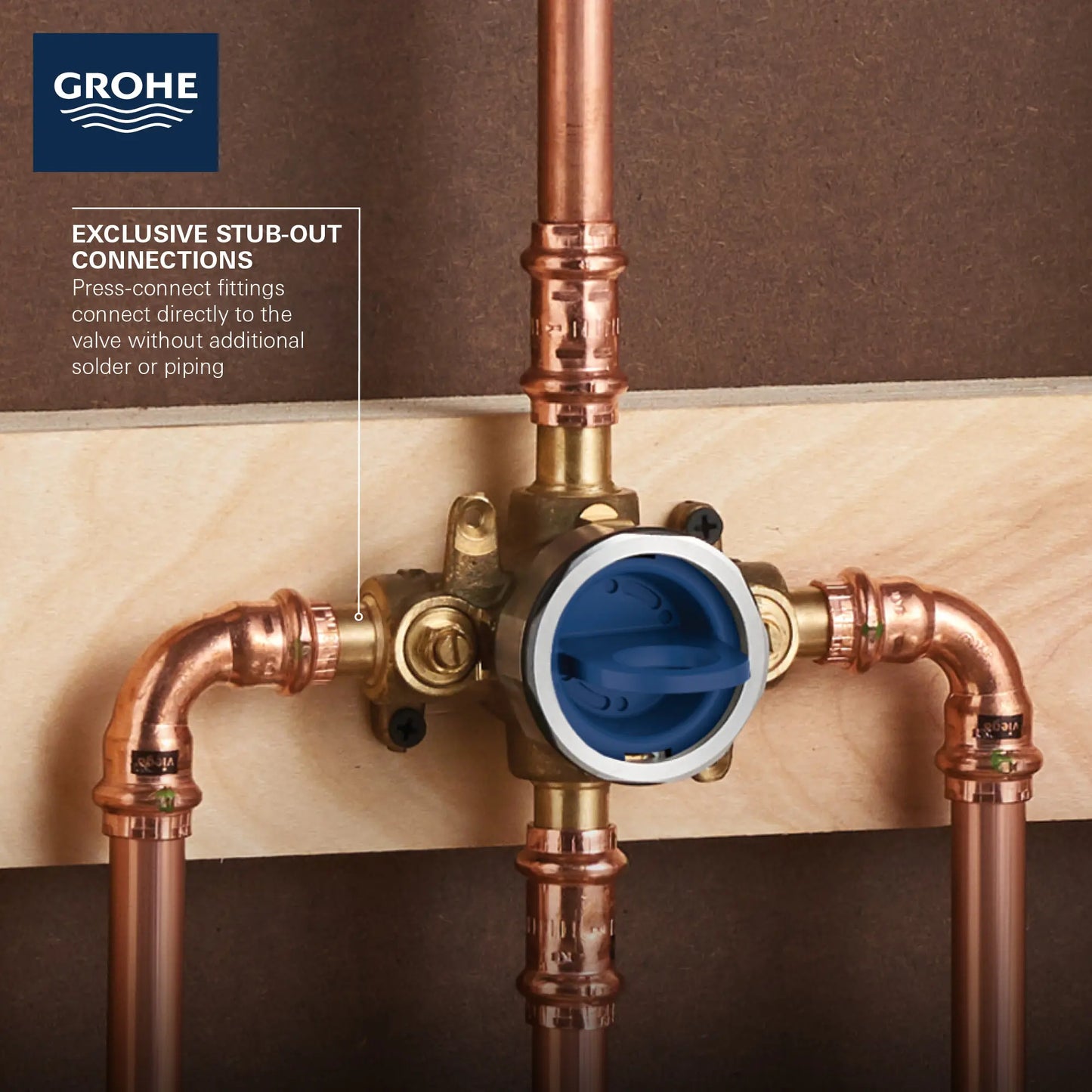 Grohsafe™ 3.0 Pressure Balance Rough-In Valve 1/2" Stub-Out Inlets/Outlets