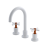 Rubinet Widespread Lav. Set. (less drain) White