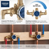 Grohsafe™ 3.0 Pressure Balance Rough-In Valve 1⁄2" Pex Crimp (Astm F1807) Elbow Inlets - Golzar Home