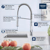 K7 Single-Handle Semi-Pro Dual Spray Kitchen Faucet 6.6 L/Min - Golzar Home