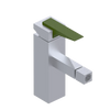 Rubinet Single Control Bidet Fitting (less drain) Satin Chrome