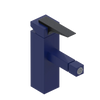 Rubinet Single Control Bidet Fitting (less drain) Midnight Blue