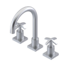 Rubinet Widespread Lav. Set. (less drain) Satin Chrome