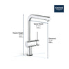 Grohe Minta Single-Handle Pull-Out Kitchen Faucet Single Spray 1.75 Gpm - Golzar Home