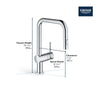 Grohe Minta Single-Handle Pull Down Kitchen Faucet Dual Spray 1.75 Gpm - Golzar Home