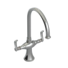 Rubinet Two Handle Single Hole Kitchen Set Satin Nickel