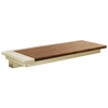 Frank Lloyd Wright Bath Collection by Brizo Wall Shelf - Brilliance® Polished Nickel / Wood
