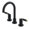 Rubinet Widespread Lav. Set. (less drain) Matt Black